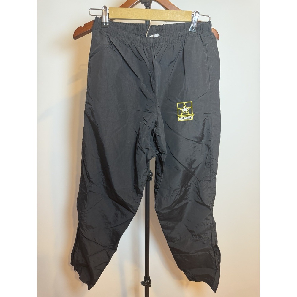 US Army Pants Mens Small Black PT IPTU Physical Fitness Windbreaker Jogger